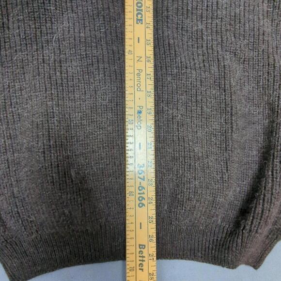 Vampire 1950 Sweater Men XL Brown Pocket Wool/ Alpaca Made In Italy Embroidered - Picture 2 of 9